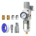 AIRZOE 3/8" NPT Air Filter Regulator Combo Piggyback, 5 Micron Brass Element by AIRZOE