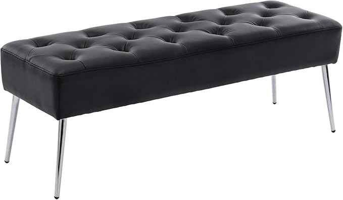 DUHOME Button-Tufted Ottoman Bench, Upholstered Bedroom Benches Footrest Stool