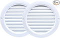 VENTS-US - 4" White Round Plastic Vent Cover - Compatible with 4 Inch Diameter by VENTS-US