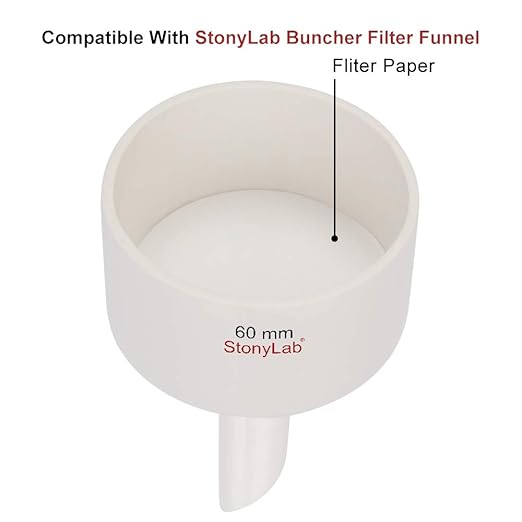 StonyLab Quantitative Filter Paper Circles, 56mm Diameter Cellulose Filter Paper - Image 2