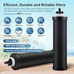 IceJoy Carbon Rods (2 PACK) for Gravity Water Filtration System - Replacement for Berkey® BB9-2® Black Filters, Berkey® Gravity Water Filter System and Other Filter System NSF/ANSI 42 Certification