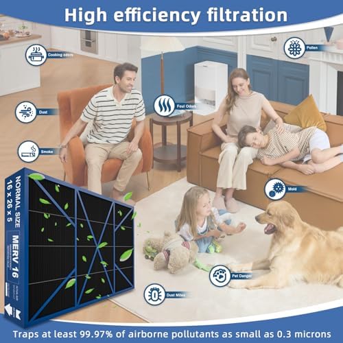 16x26x5 MERV16 Replacement Filter Compatible with PureAir PCO3-16-16
