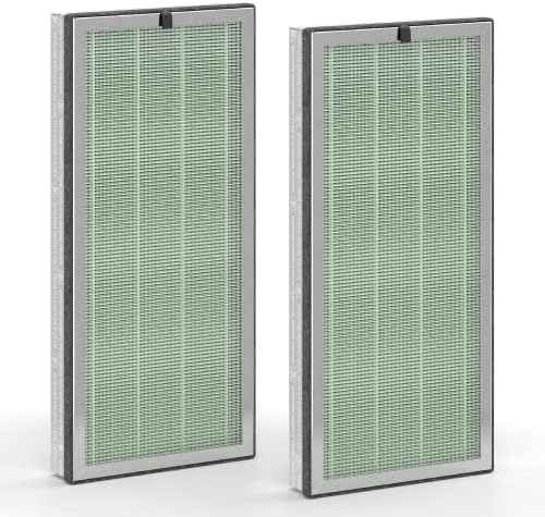 Medify MA-40 Genuine Replacement Filter for Allergens, Smoke, Wildfires, Dust, Odors, Pollen, Pet Dander | 3 in 1 with Pre-filter, HEPA and Activated Carbon for Removal to 0.3 Microns | 2-Pack