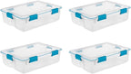 Sterilite 4-Pack Gasket Box, Home Storage Organizer Bins - Image 8