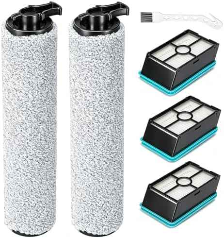 5 Pack 3831 Brush Roll and Filter for Bissell Crosswave Hard Floor Expert Vacuum 3831 HF2 3845N 3847 3848, 2 Brush Rolls + 3 Filters, Wet Dry Vacuum Accessory Kit