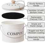 Compost Bin - 1 Gallon Countertop Composter with Lid, Charcoal