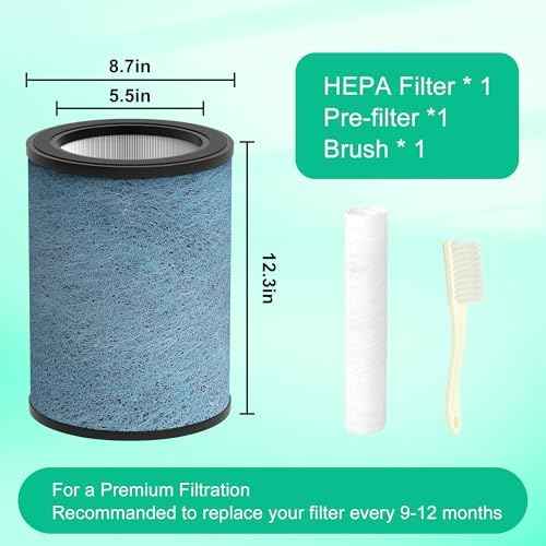 HP301 HP302 Replacement Filter for Shark NeverChange Air Purifier