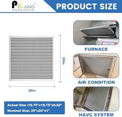 20x20x1 Reusable Air Filter, Electrostatic HVAC Air Filter