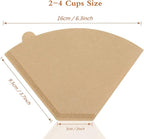 Coffee Filter #2, Cone Coffee Filter 2-4 Cups, Disposable Coffee Filters Paper - Image 3