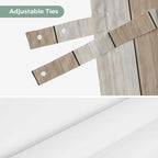 Brown Ombre Wooden Tie Up Valance Curtains - Image 7