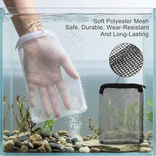 12 Pcs Aquarium Filter Media Bags, 8' X 6'' Extra Fine Mesh Bag Reusable