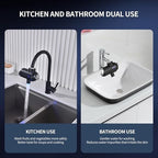 HOMELODY Water Filter for Sink Faucet 3.0 - Upgraded LED Display 3000-4000L Faucet Mount Water Tap Filter Reduces Lead Chlorine Heavy Metals, Faucet Water Filter Fits Most Standard US Faucets - Field & Pure