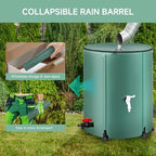 Collapsible Rain Barrel Water Storage Containers-53 Gallon Portable Rainwater Collect System Water Tank to Collect Rainwater from Gutter Downspout Water Catcher with Spigots,Filter＆Overflow Kits - Field & Pure