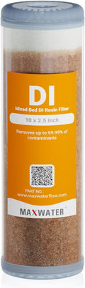 Refillable Mixed Bed DI Resin Filter Cartridge Fits most wide style 3" openings by MaxWater