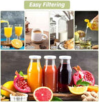 4 Pieces 200 Mesh Strainer, Nylon Funnel Filter for Cooking Oil, Milk, Juice, Wine, Cheese & Coffee, 5 Inch Funnel with Fine Mesh Strainer for Grease And Reuse Oil, Durable Nylon