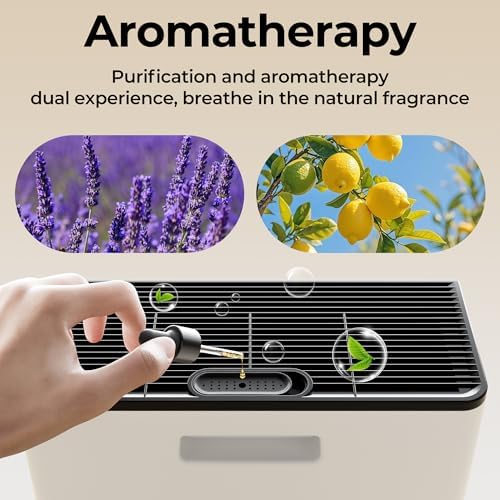 Air Purifiers for Home Pets Up to 2200Ft² Pre-Filter Washable, Ivory - Field & Pure