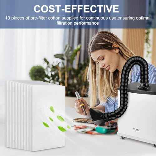 10 Pack PM50 Replacement Pre-Filters for Solder Fume Extractor