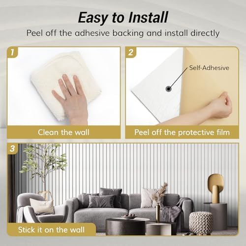 TONOR Large Acoustic Panels Self Adhesive-8 Pack 47.2" X 23.6" X 0.35" - Field & Pure