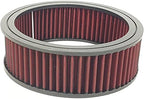 Round Washable Air Filter Cleaner Red Element Replacement Filter Flow