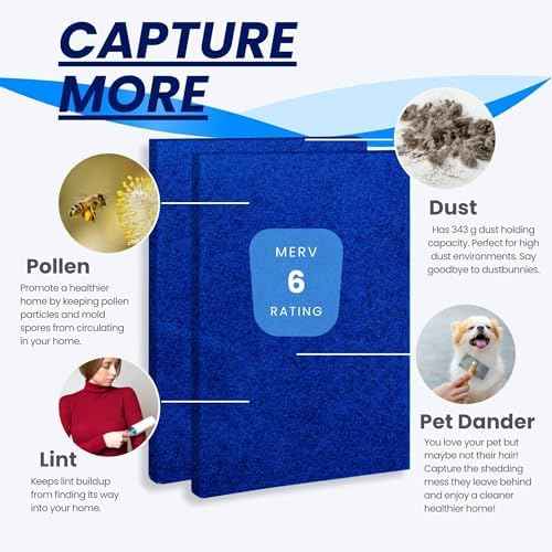 20x30x1 Reusable Air Filters - Made in USA - MERV 6 Washable AC HVAC Furnace Fan Coil Filter Media - Cut to Fit - Synthetic Alternative to Hog’s Hair Filter - 2 Pack