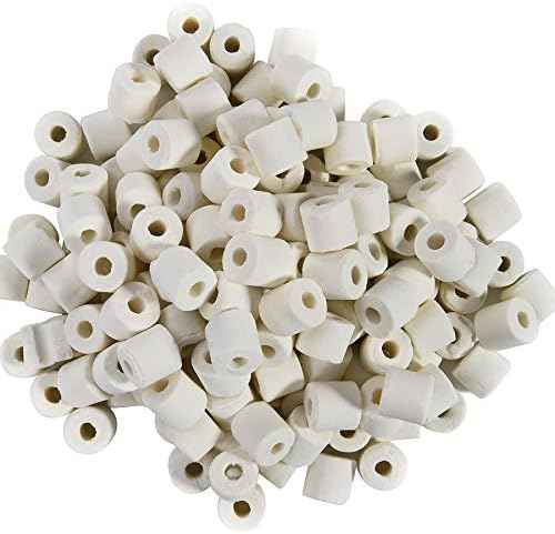 JIH Aquarium Bio Ceramic Rings Filter Media for Pond Fish Tank, 4 LBS