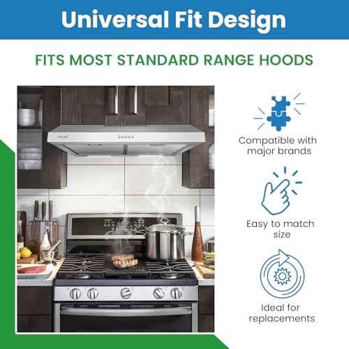 Filter Everything Replacement Filter Nutone12537-000 Compatible Round Grease Filters - Hood Filter Traps Smoke for Cleaner Air - Vent Filters for a Healthier Kitchen -11-1/2 Round