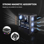 Dust Filter PC 120mm for Computer Cooler/PSU/Routers Nylon 80 Mesh, Magnetic Frame PC Fan Dust Mesh Cooler Filter Dustproof Computer Fan Grills (Nylon, 120 * 120mm, 2pcs, Black)