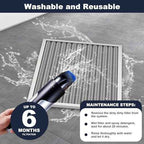 12x24x1 Reusable Air Filter, Electrostatic, Washable Lasts a Lifetime, Breathe Fresher Air in Home and Office HVAC AC Furnace Systems, Merv 8 (Actual Size: 11.38x23.38x0.82 Inch)
