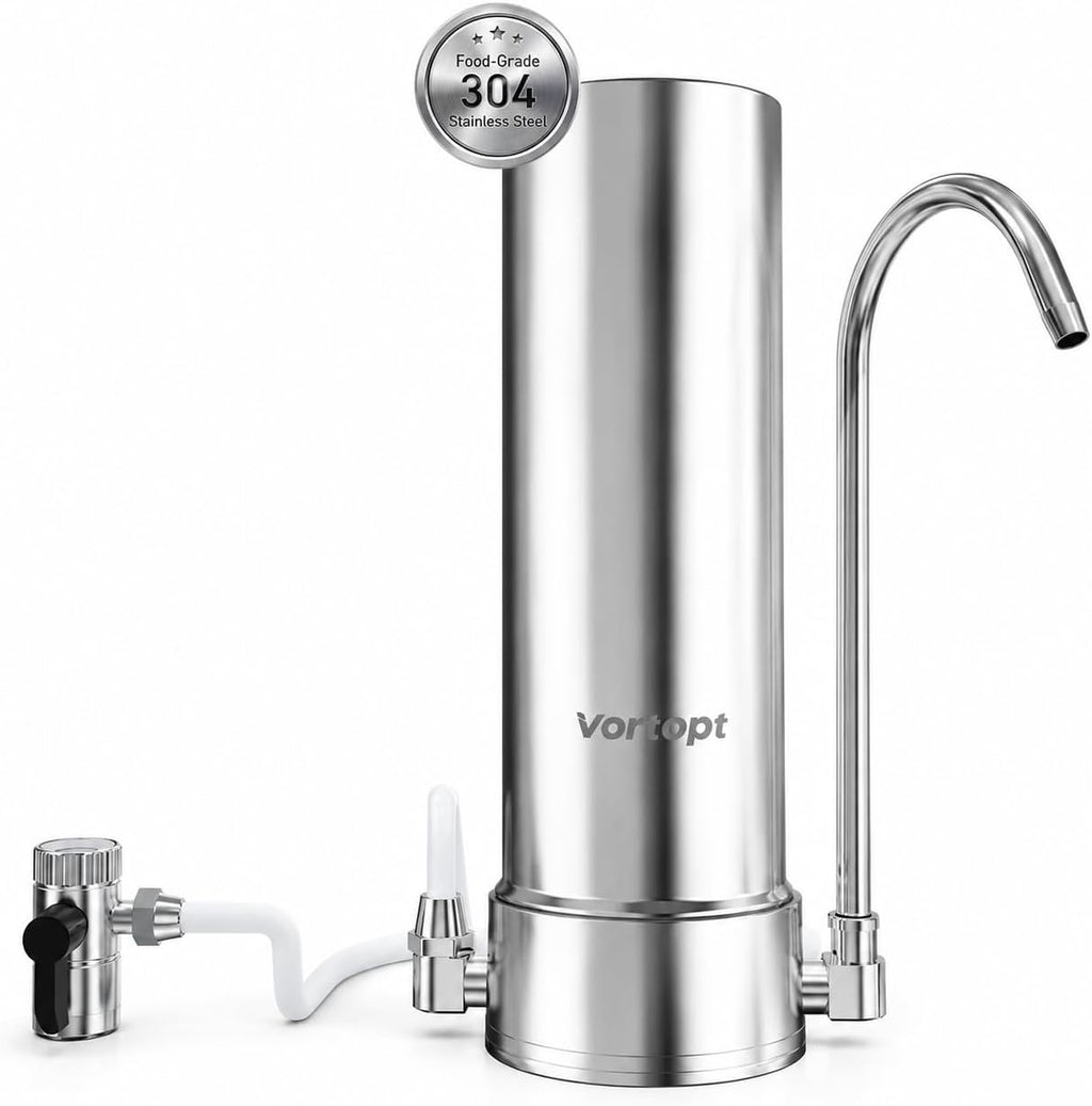 Vortopt F7 304 Stainless Steel Countertop Water Filter System