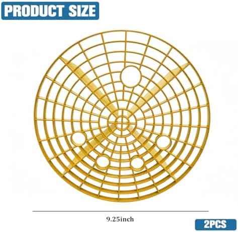 2PCS Car Wash Bucket Insert Grit Trap, 9.2" Vehicle Wash Cleaning Filter Grit Trap Dirt Guard, Auto Detailing Dirt Collector Insert Tool for 12" Diameter Bucket, Universal Fit (Yellow)