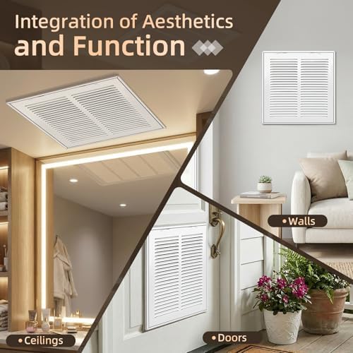 Fancat Return Air Filter Grille for 12x12 Ducts, Steel Vent Cover