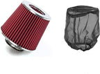 Red Cold Air Intake Cone Replacement Performance Washable Clamp-on Dry
