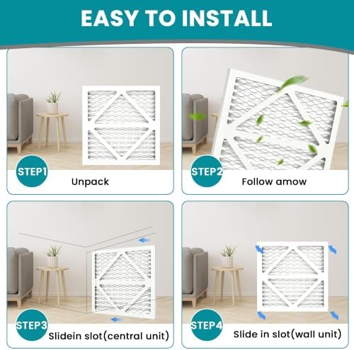 12x12x1 MERV 13 (6-Pack) Pleated Air Filter (Actual Size: 11.75" x 11.75" x 0.75") MPR 1900 & FPR 10, Furnace Air Filters, 12x12x1 air filter - Field & Pure