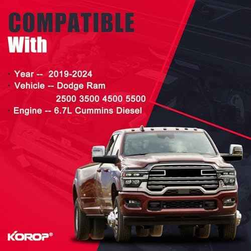 6.7 Cummins Fuel Filter Water Separator and Oil Filter Kit Compatible with 2019-2024 Dodge Ram 2500 3500 4500 5500 6.7L Cummins Turbo Diesel Engines Replaces# 68436631AA 68157291AA 5083285AA