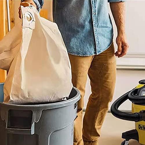 Pack 10 Vacuum Bags For DEWALT 6 to 10 Gallon Shop Vac DXVA19-4101, Dust Collection Bag with Filter For Vacmaster VHBM, Replacement Parts BM08 Accessories Kit - Field & Pure