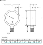 2-1/2" Oil Filled Vacuum Pressure Gauge - Image 4