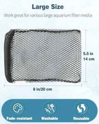 Pawfly 8 Pcs Aquarium Filter Media Bags, Fish Tank Coarse Mesh Bag with Plastic Zipper Soft Aquarium Mesh Bag for Activated Carbon, Bio Filter Balls, Filter Stones, Ceramic Rings(8" x 5.5")