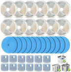 12 Set Cat Water Fountain Filter Replacement for Square 2.2L/73oz Pet Dog Fountain, Triple Filtration Replacement Filters(12+12+12)