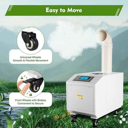 3kg/H Ultrasonic Industrial Agricultural Humidifer Commercial Large Volume Automatic Mist Cooling Sprayer Airflow for Warehouse Greenhouse Garden 160M³/H