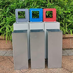 Outdoor Trash Cans White Combined Trash Can Large-Capacity Square Sorting Trash Can Outdoor Direct Throw Trash Can Without Cover, Anti-Fingerprint Technology 48 - Field & Pure