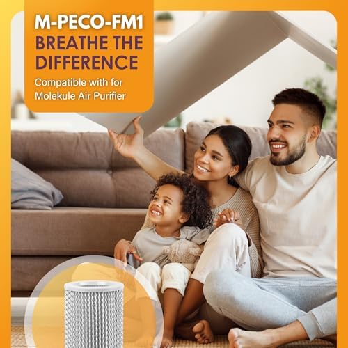 Filter-Monster – Replacement Filter with 2 Coconut Carbon Pre-Filters, Set of 3 – Compatible with Molekule PECO for Molekule Air Purifier - Field & Pure