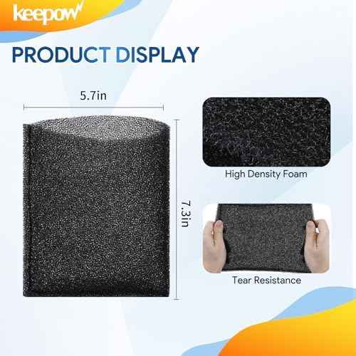 6 Pack VFF21 Foam Filters Compatible with Vacmaster Wet Dry Vacuum