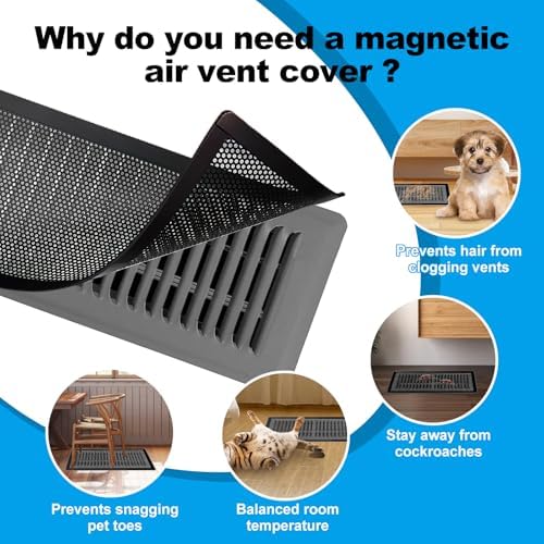 4 PCS Magnetic Vent Covers-4x10 Magnetic Air Vent Covers with Mesh