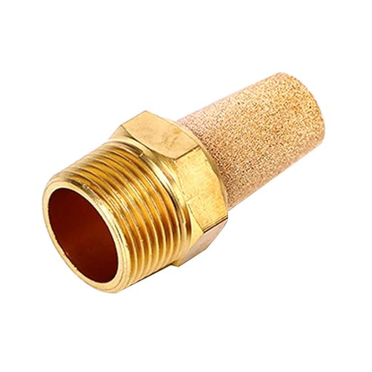 Beduan 3 Pcs Pneumatic Brass Exhaust Muffler Filter, 3/8" Male Thread Hex - Image 3