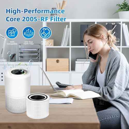 2 Pack Core 200S Replacement Filter, Compatible with LEVOIT Core 200S