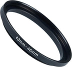 43mm to 46mm Step-up Adapter Rings Filter Adapter Black Metal Step Down Filter by Unknown