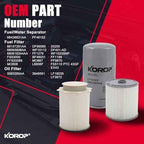 6.7 Cummins Fuel Filter Water Separator and Oil Filter Kit Compatible with 2019-2024 Dodge Ram 2500 3500 4500 5500 6.7L Cummins Turbo Diesel Engines Replaces# 68436631AA 68157291AA 5083285AA