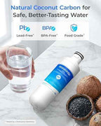 Waterdrop LT1000PC ADQ747935 MDJ64844601 Refrigerator Water Filter, 4 Pack
