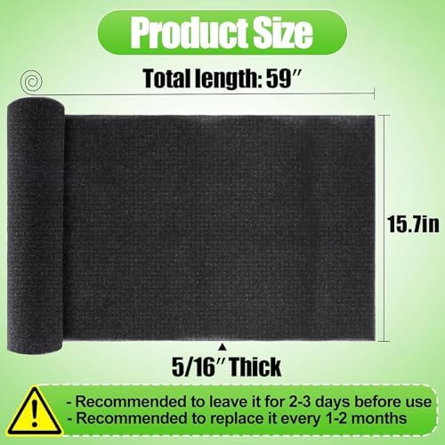15.7" x 59" Extra Large Cuttable Air Conditioner Filters - Cut to Fit Carbon Pad Air Purifier Filters, Washable Reusable Foam Pad Pre Filter Roll for Air Filters AC Window Unit Charcoal Sheet - Field & Pure