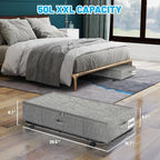 Large Sturdy Under Bed Storage with Wheels, 2 Pack 50L Rolling